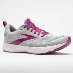 Brooks Revel 5 Women's Gray/White/Baton Rouge -Fashion Shoes 047266 5