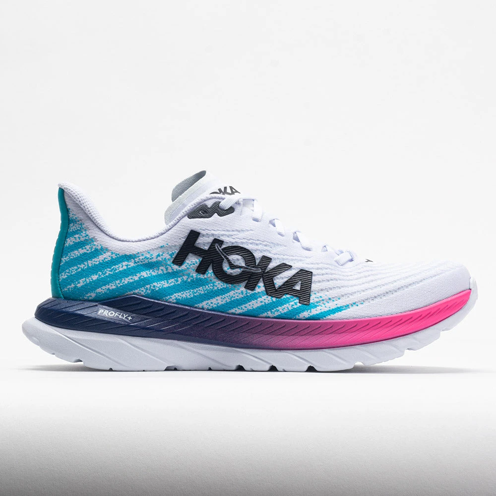 HOKA Mach 5 Men's White/Scuba Blue 1 HOKA Mach 5 Men's White/Scuba Blue