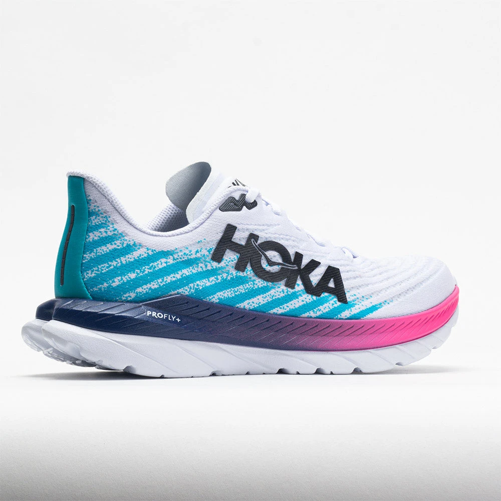 HOKA Mach 5 Men's White/Scuba Blue 6 HOKA Mach 5 Men's White/Scuba Blue - Image 6