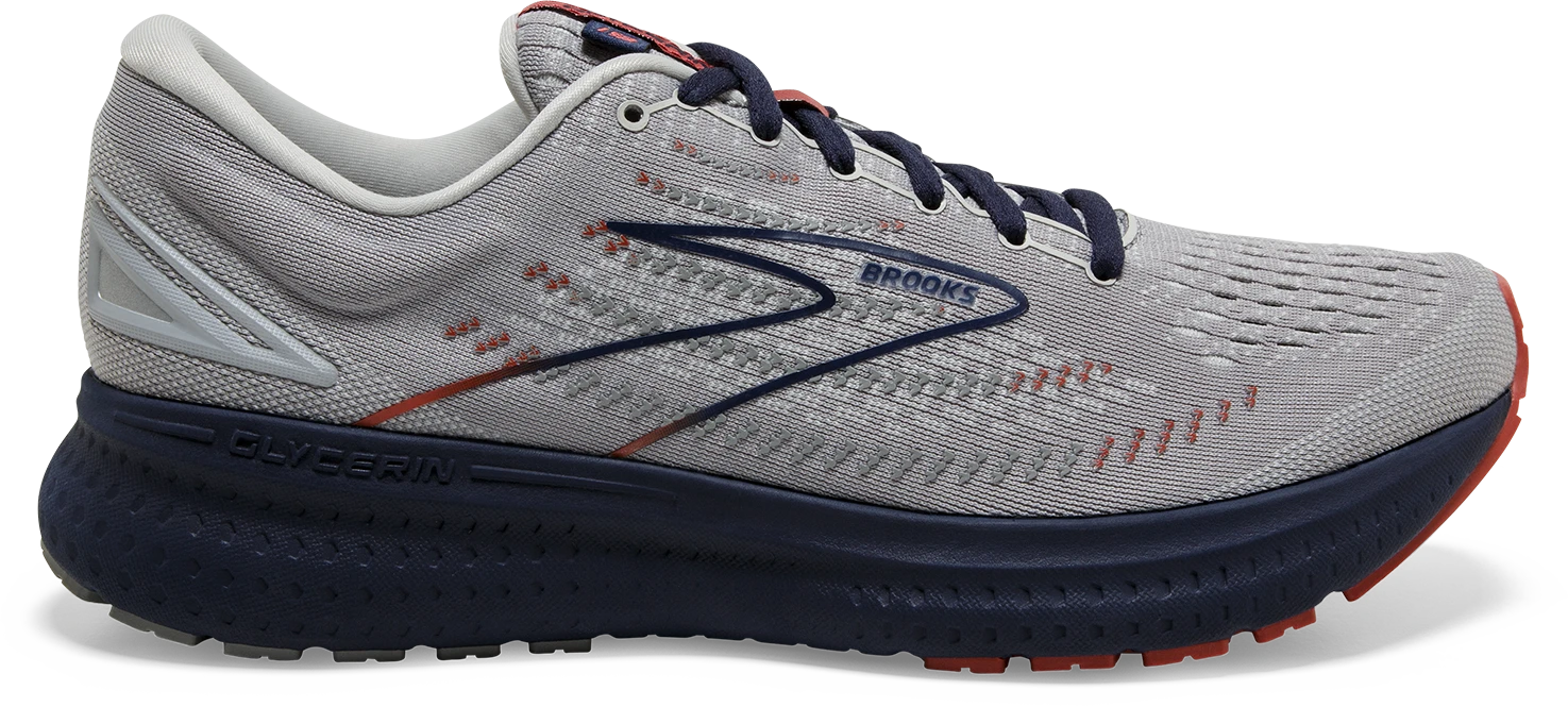 BROOKS Men’s Glycerin 19 (002 - Grey/Alloy/Peacoat) 1 BROOKS Men’s Glycerin 19 (002 - Grey/Alloy/Peacoat)