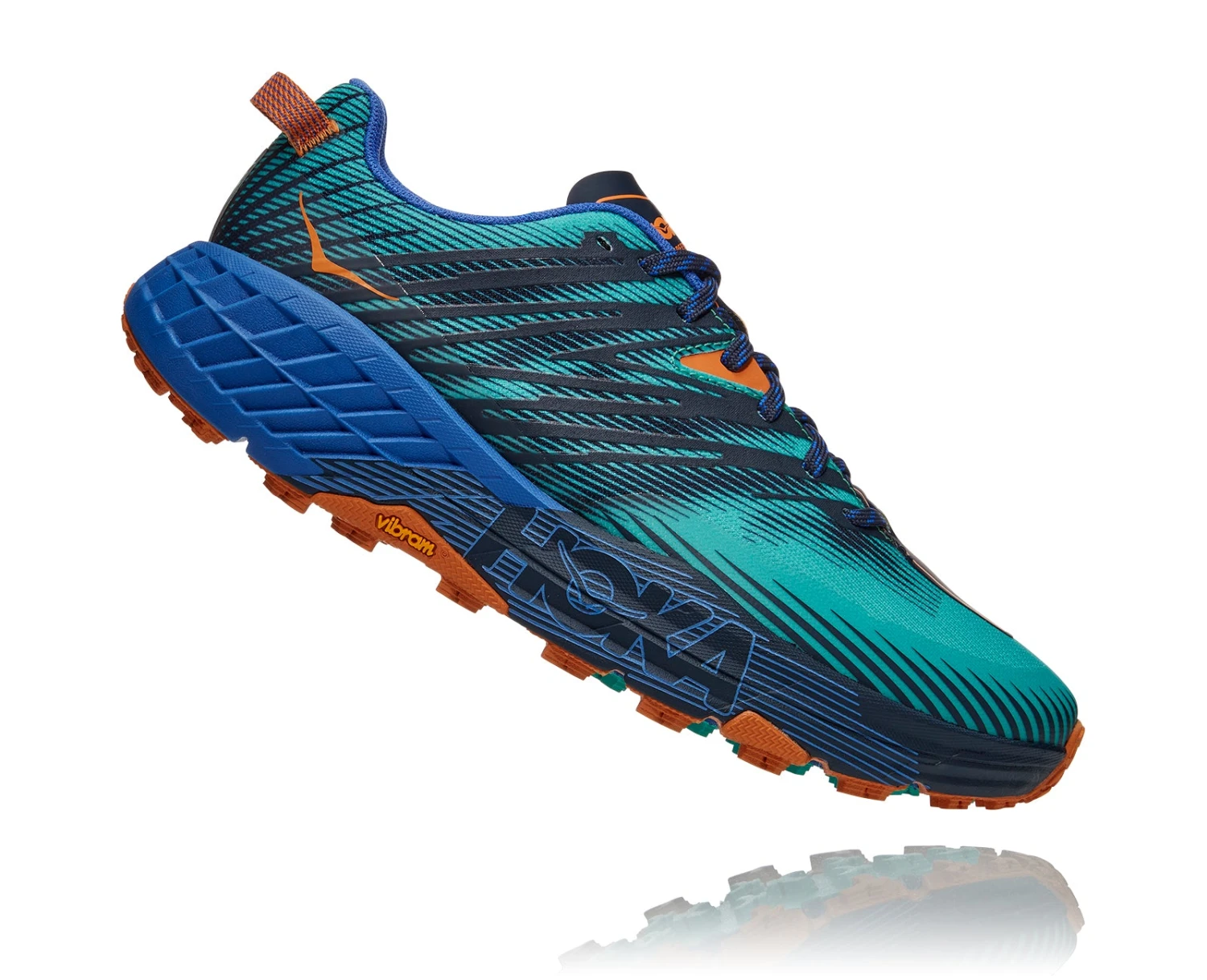 Hoka Men's Speedgoat 4 (ADGB - Atlantis/Dazzling Blue) 2 Hoka Men's Speedgoat 4 (ADGB - Atlantis/Dazzling Blue) - Image 2