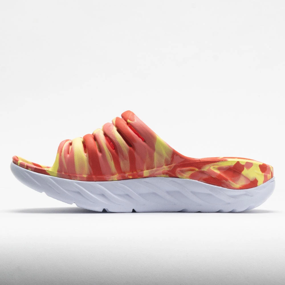 HOKA Ora Recovery Slide Swirl Unisex Yellow Pear/Fiesta 3 HOKA Ora Recovery Slide Swirl Unisex Yellow Pear/Fiesta - Image 3