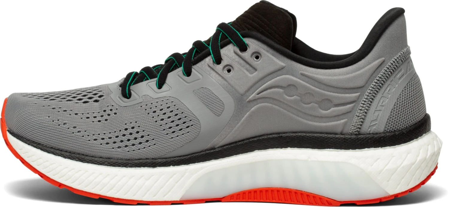 Saucony Men's Hurricane 23 (20 - Alloy/Scarlett) 2 Saucony Men's Hurricane 23 (20 - Alloy/Scarlett) - Image 2